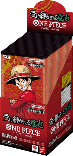 受け継がれる意志　1BOX分24パック　ONE PIECEカード　テープ付き 受け継がれる意志（OP-13）1ボックス【未開封 1BOX24パック入り